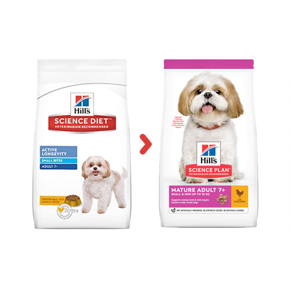 Hills active longevity sales small bites